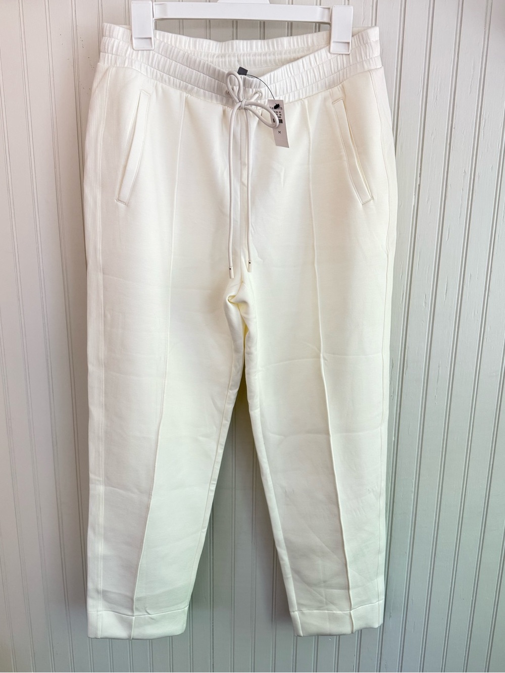 Talbots White Drawstring Jogger Pants Size M